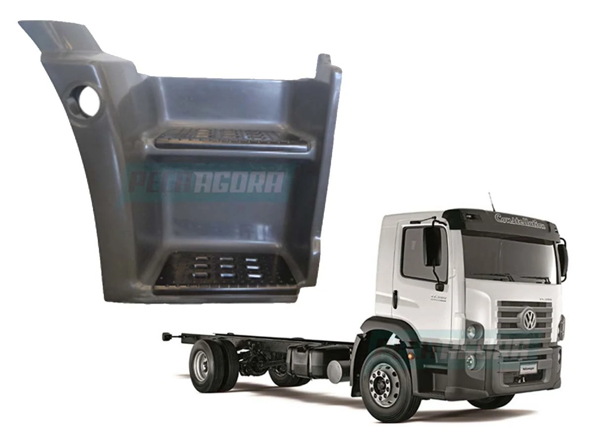 ESTRIBO DIREITO VW CONSTELLATION 2 DEGRAUS COM PISANTES - PLASTICO (2S2821648-01