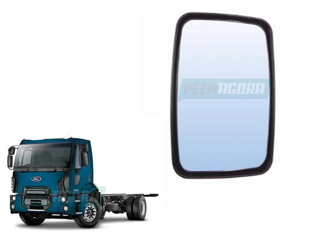 ESPELHO RETROVISOR CORPO INTERNO CAPA VIDRO MANUAL FORD NOVO CARGO 1319 4X2 1517