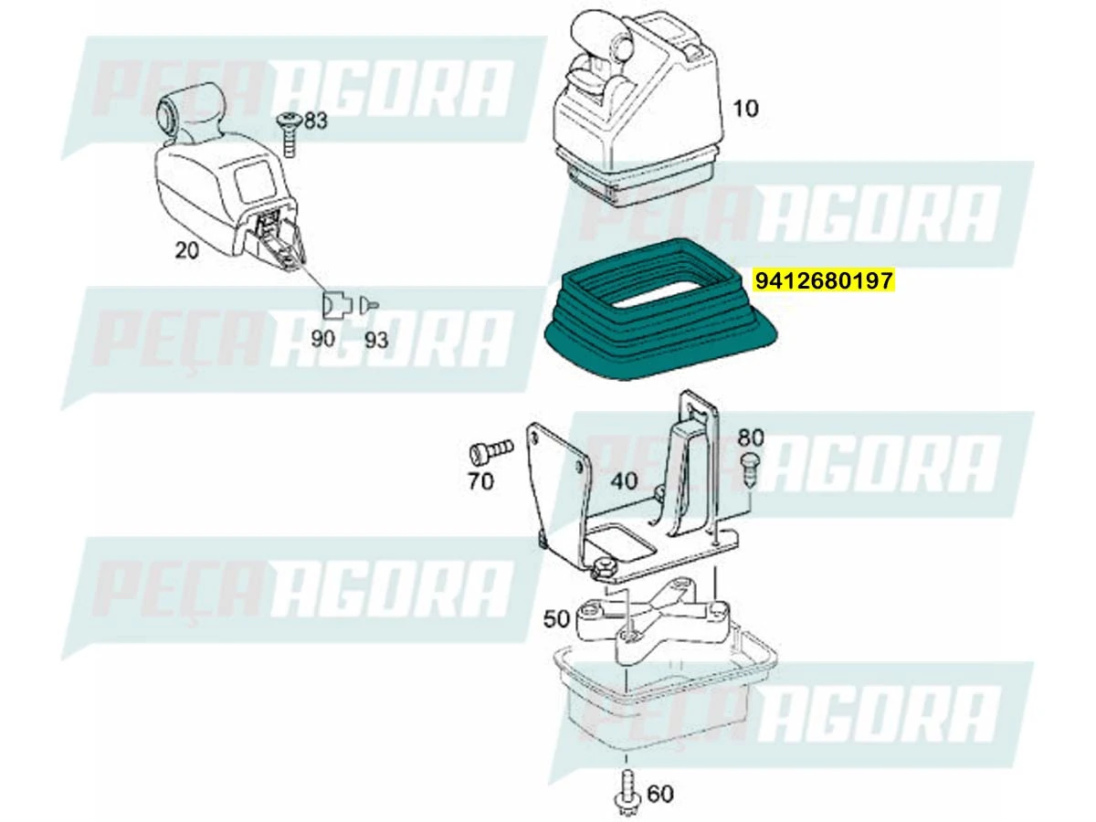 COIFA APARELHO DE COMANDO MB AXOR MERCEDES BENZ (9412680197)
