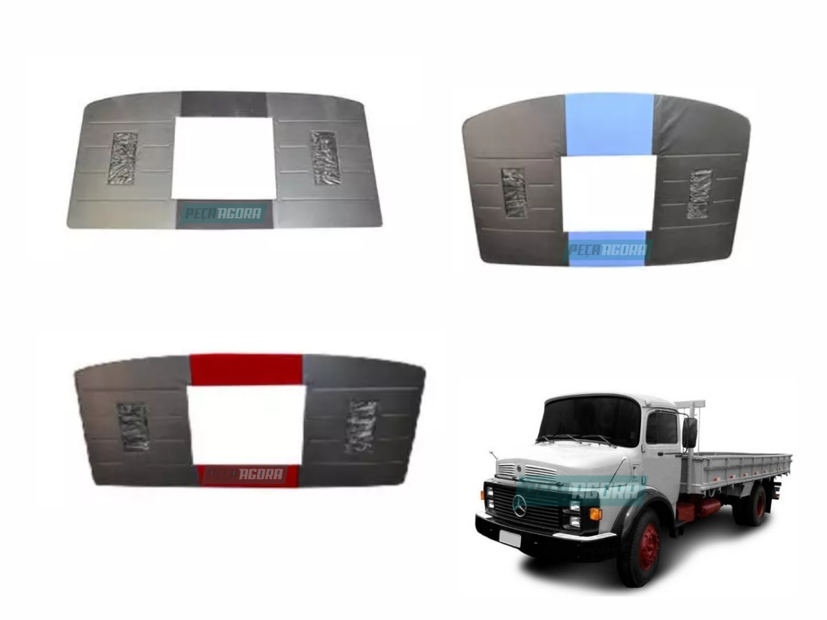 FORRO TETO VELUDO CAMINHAO MB 1113 1513 1114 1518 2013 CABINE ALTA COM BOLSA AZU
