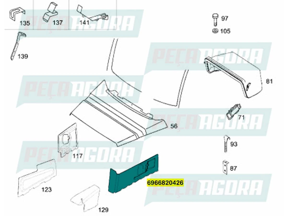 ABAFAMENTO CAPO DO MOTOR MB   (6966820426)