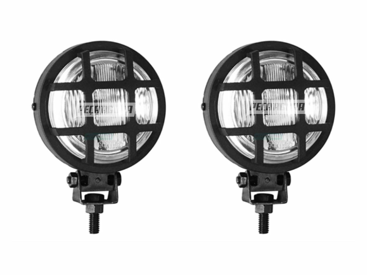 PAR FAROL MILHA REDONDO COM GRADE 92MM UNIVERSAL ADAPTACAO (CX.F704G-ML0202**2)