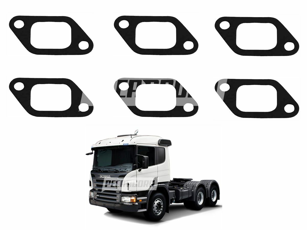 KIT 6 JUNTA COLETOR ESCAPE PARA SCANIA P93 (K.00087)