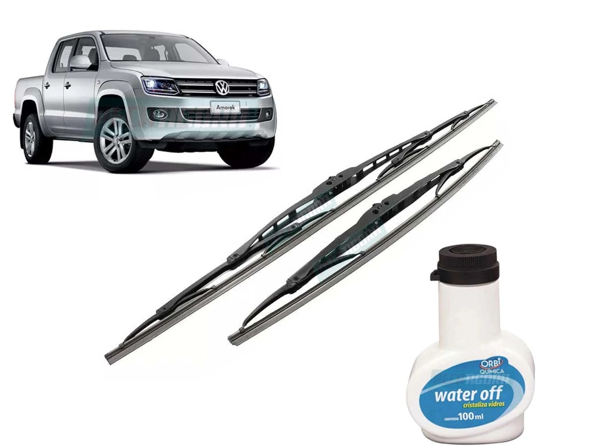 PAR PALHETA DYNA S460 + REPELENTE CHUVA CRISTALIZADOR AMAROK 2013 EM DIANTE (CX.