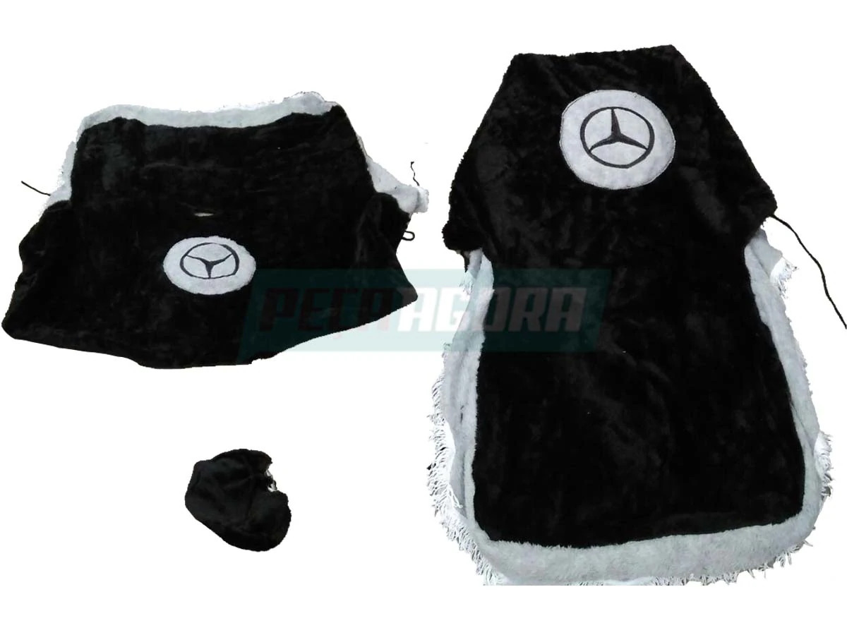 CAPA PELUCIA CHINIL BANCO MB 1113 MOTORISTA CARONA SOFA GAUCHA PRETA (436335)