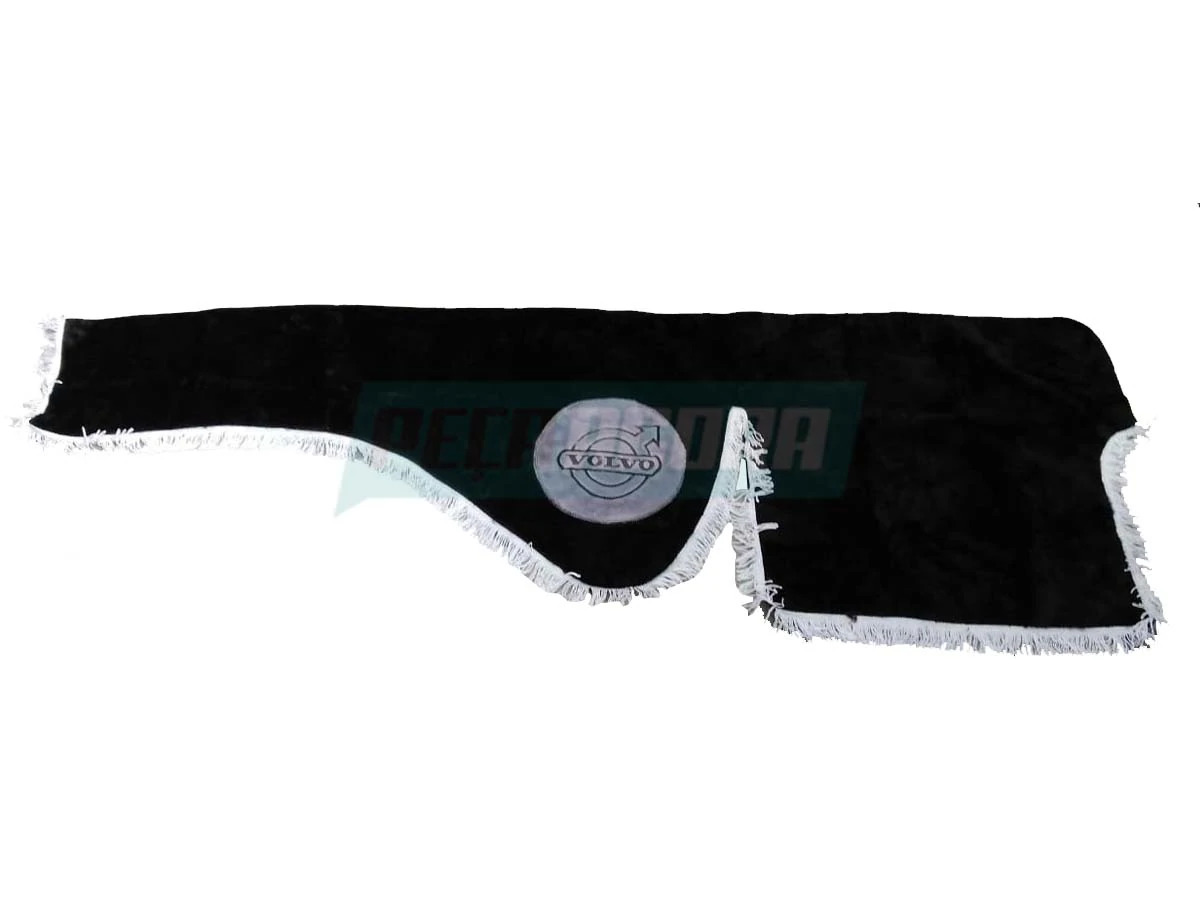 CAPA PELUCIA CHINIL PAINEL COM LOGO VOLVO NH FH GAUCHA COM FORRO PRETA (435757)