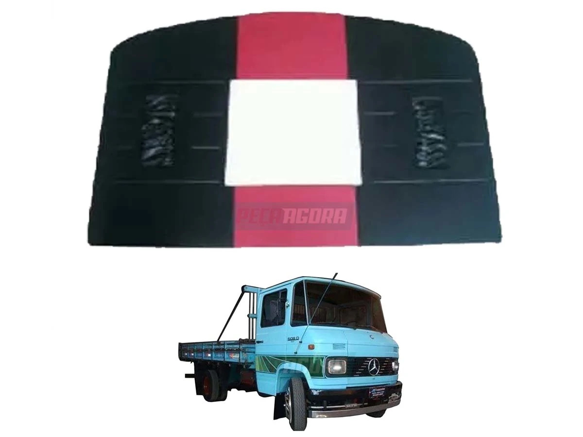 FORRO TETO CAMINHAO MB 608 708 COM BOLSA VERMELHA - PVC VELUDO (087024)