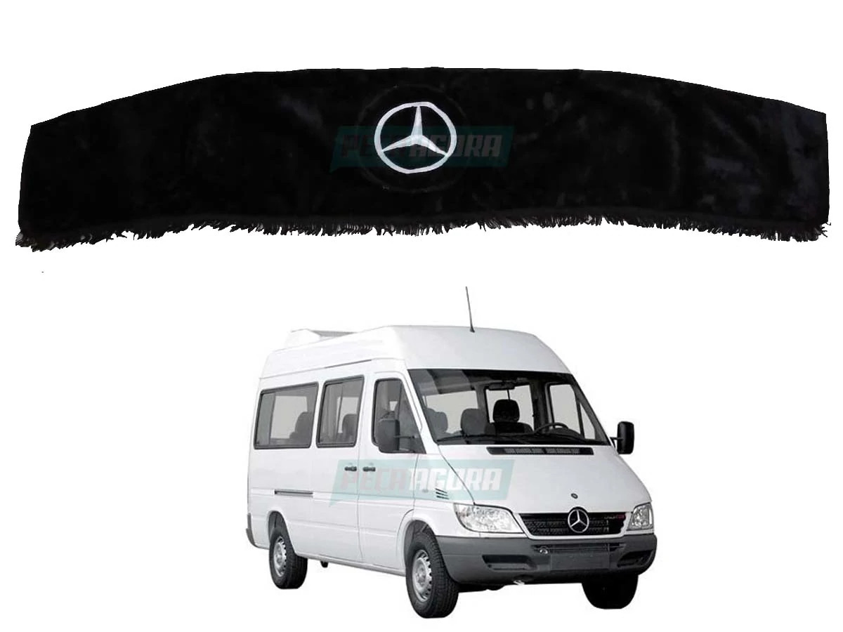 CAPA PELUCIA CHINIL PAINEL C/LOGO MB SPRINTER ATE 2014 GAUCHA C/FORRO PRETA (448
