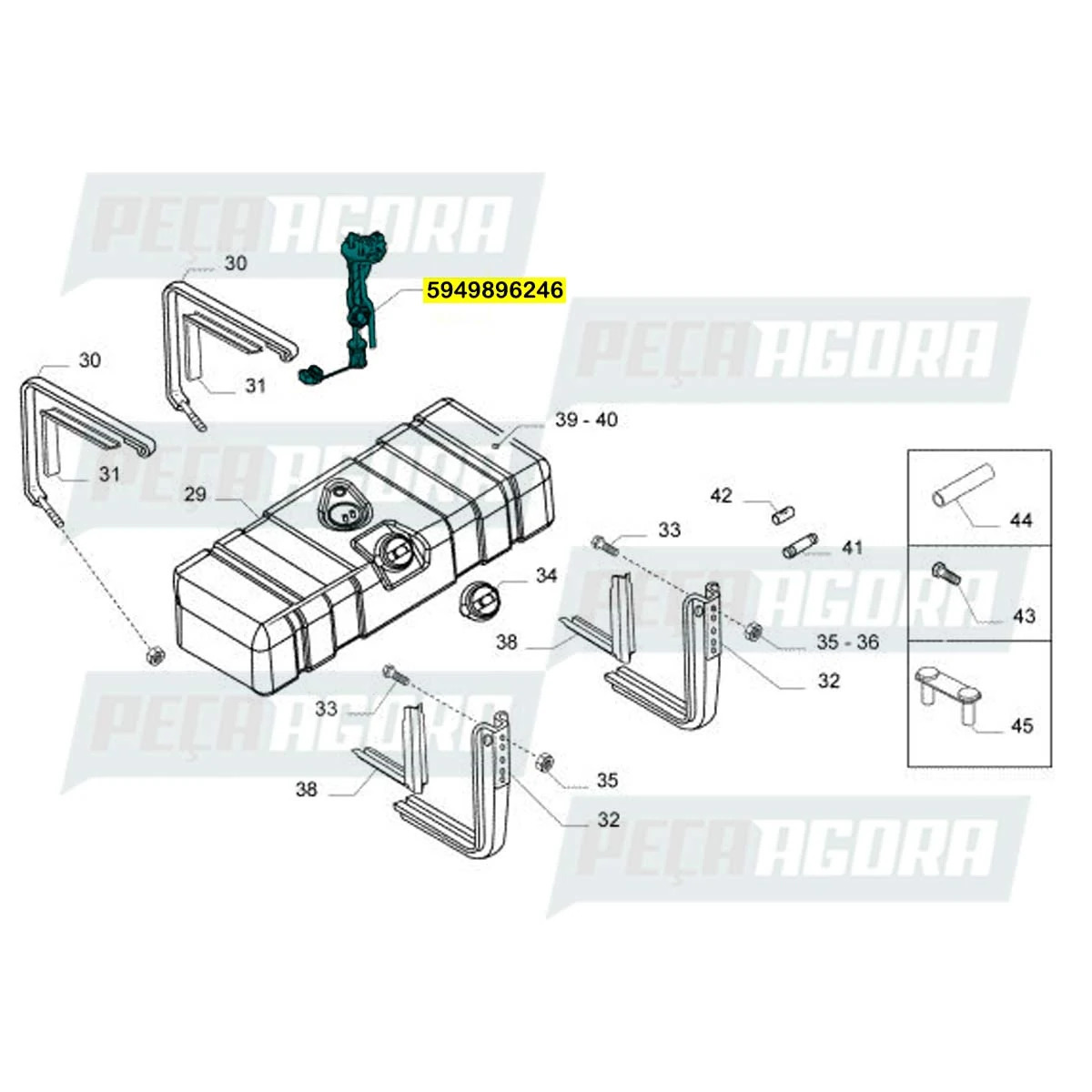 BOIA RESERVATORIO COMBUSTIVEL 150L PARA IVECO VERTIS 90V18 ECOLINE 4X2 (59498962