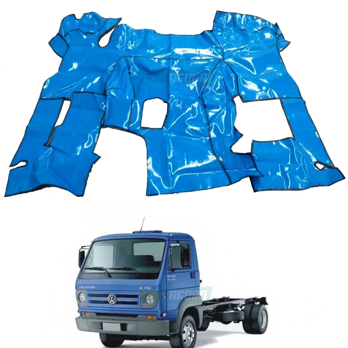 TAPETE VINIL AZUL VW 5140 8150 DELIVERY COM CAPO (PUES344A)