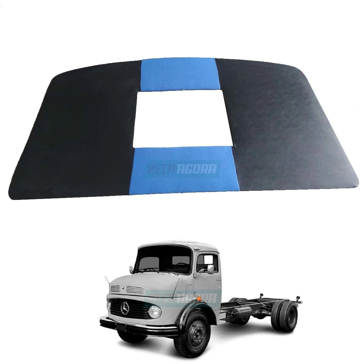 FORRO TETO VELUDO CAMINHAO MB 1113 1513 1114 1518 2013 CABINE ALTA SEM BOLSA AZU