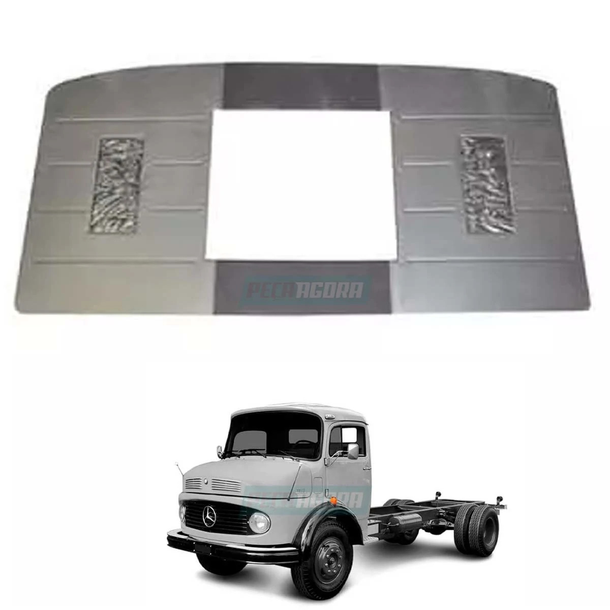 FORRO TETO CAMINHAO MB 1113 1513 1114 1518 2013 CABINE ALTA COM BOLSA PRETO - PV