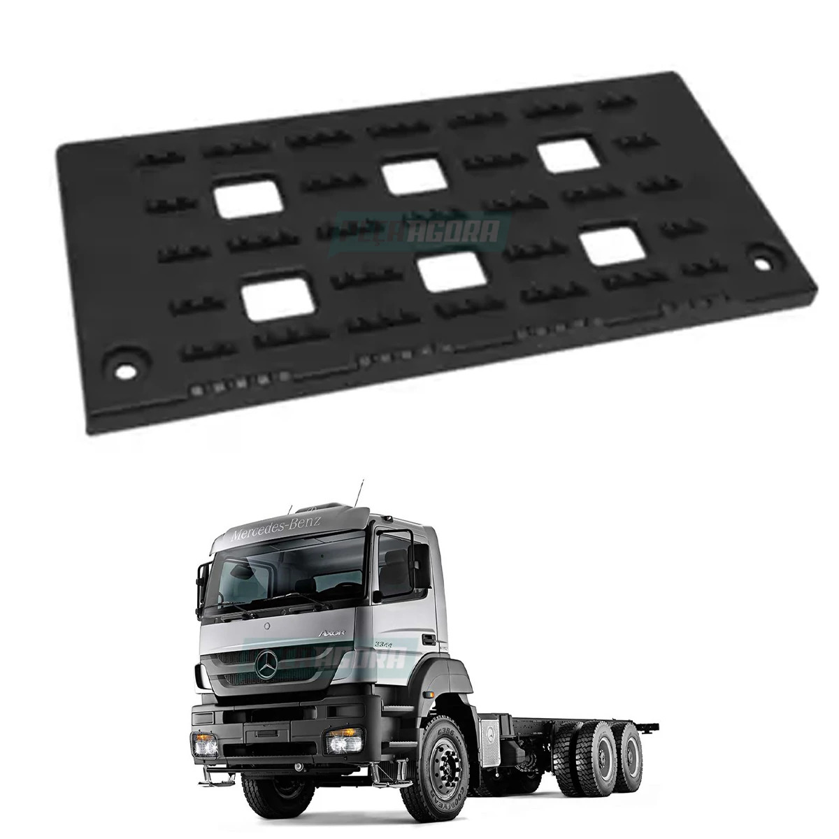 TAPETE PISANTE ESTRIBO SUPERIOR CAMINHAO MB AXOR 2013... (9586660928)