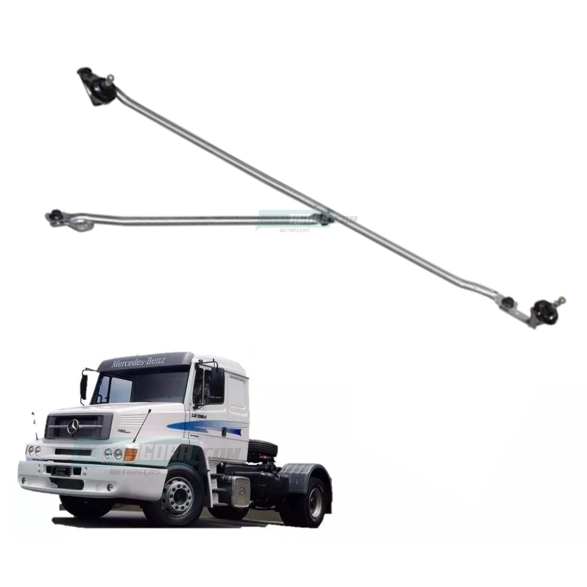 CONJUNTO MONTADO LIMPADOR PARABRISA MB 1620 2219 LS1938 97 DIANTE ATRON BICUDOS 