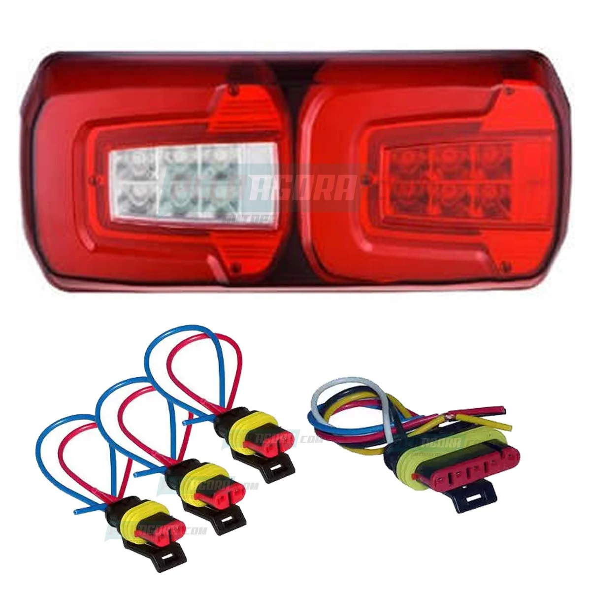 LANTERNA TRASEIRA BIVOLT LED BRASLUX COMPLETO COM CONECTORES (445307C)