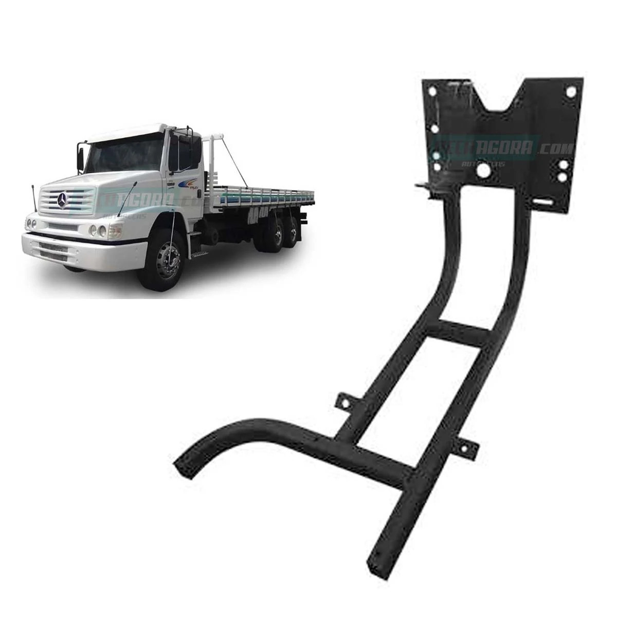 SUPORTE INFERIOR ESTRIBO BATERIA MB 1620 ESQUERDO (6955207030-FC237281)