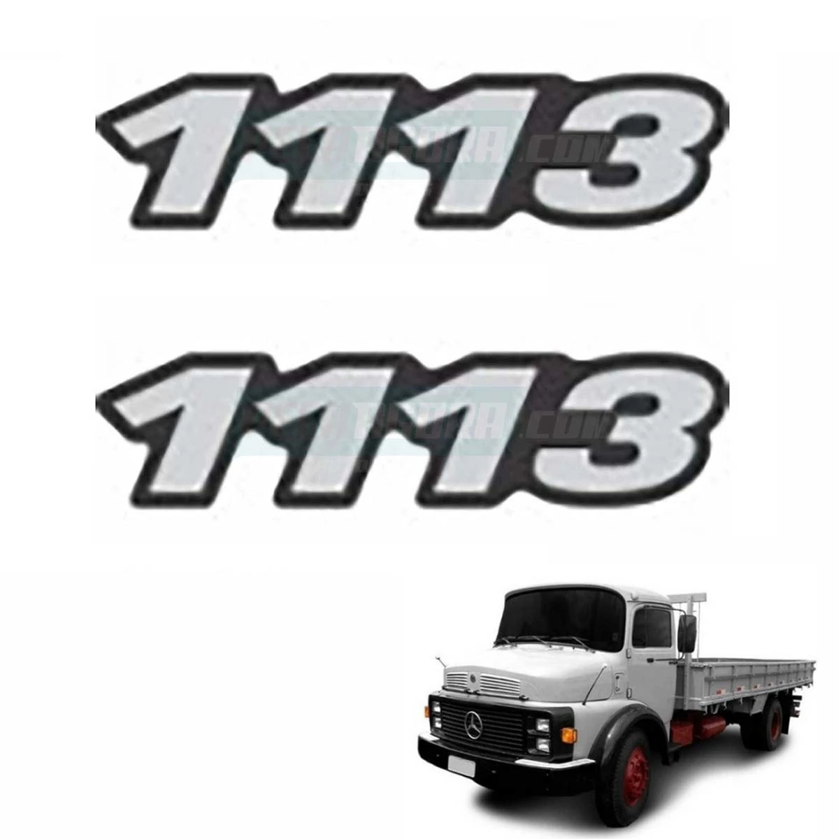 PAR EMBLEMA 1113 RESINADO MB 1113 MERCEDES BENZ (CX.3448177514.**2)