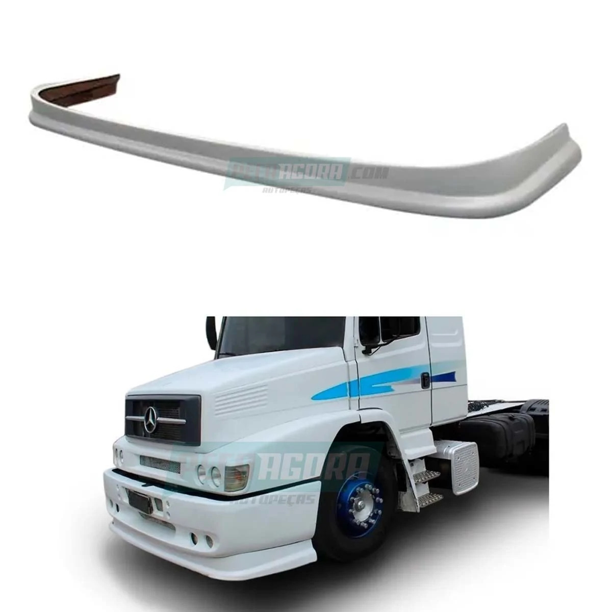 BIGODE SPOILER PARACHOQUE FIBRA MERCEDES BENZ 1634  (AS1986BR)