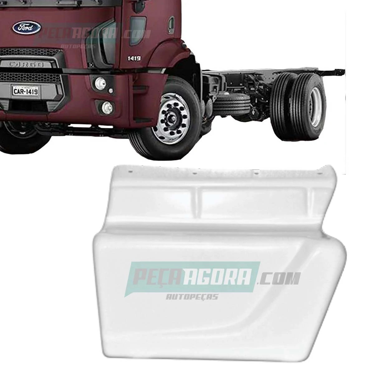 TAPA ESTRIBO PEGA CHINELO ESQUERDO FORD NOVO CARGO 2012 EM DIANTE PLASTICO (R006