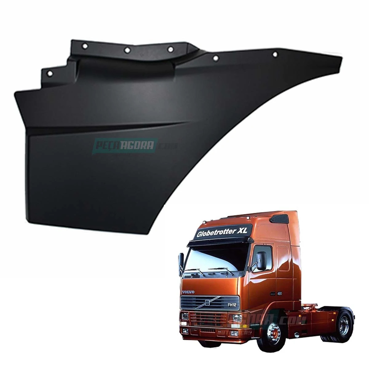 EXTENSAO ESQUERDO PORTA VOLVO FH 1994 ATE 2003 (20398907-1619690-1086533.)