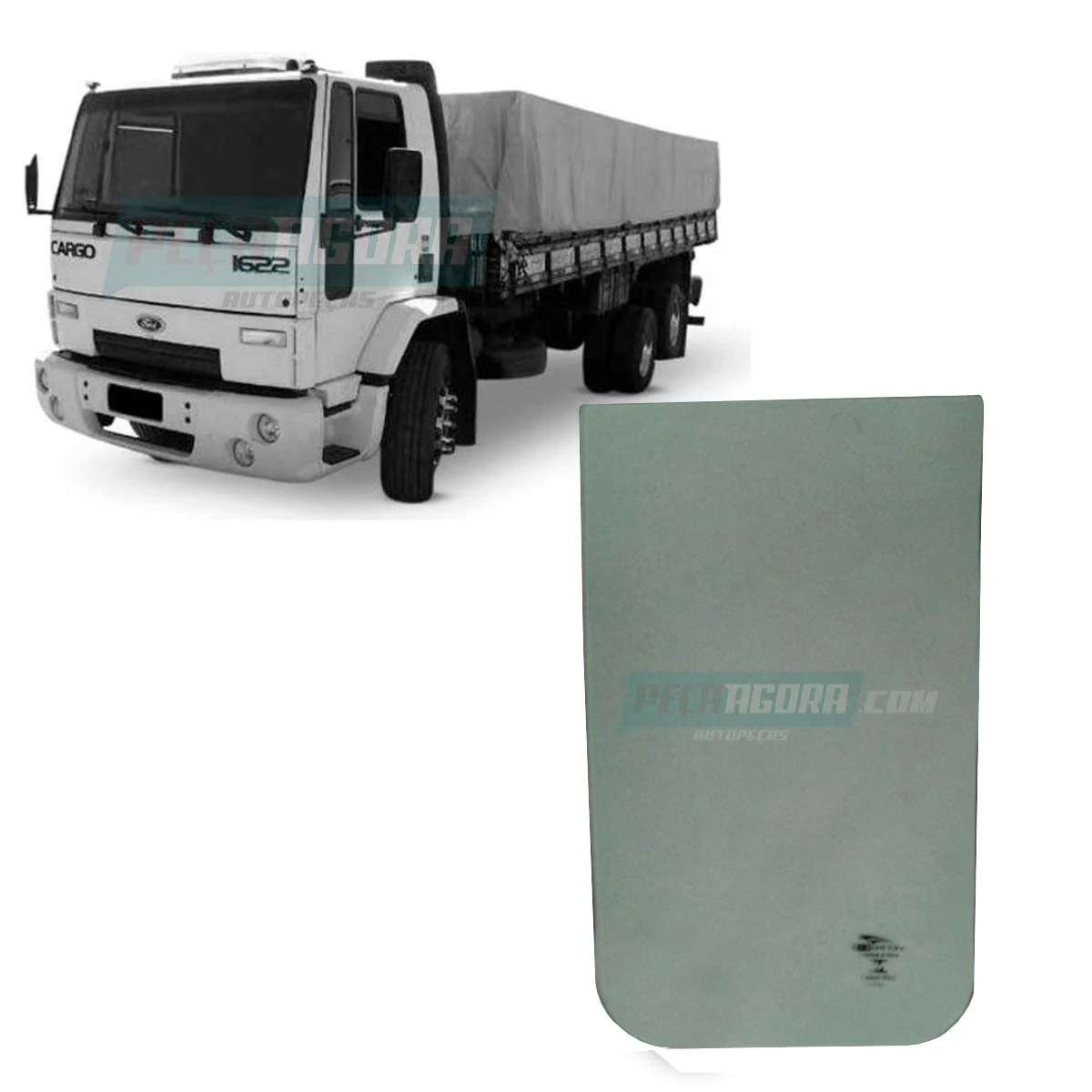 VIDRO INFERIOR FIXO LD DIREITO QUEBRA VENTO VERDE FORD 1215FNH 1415FNH 1419 1617