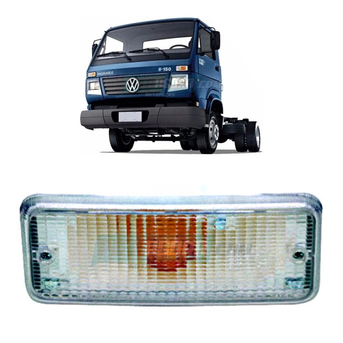 LANTERNA SETA FRONTAL CRISTAL VW 7100 8100 8140 8150 L80 (2R0953041-2TA953041-PL