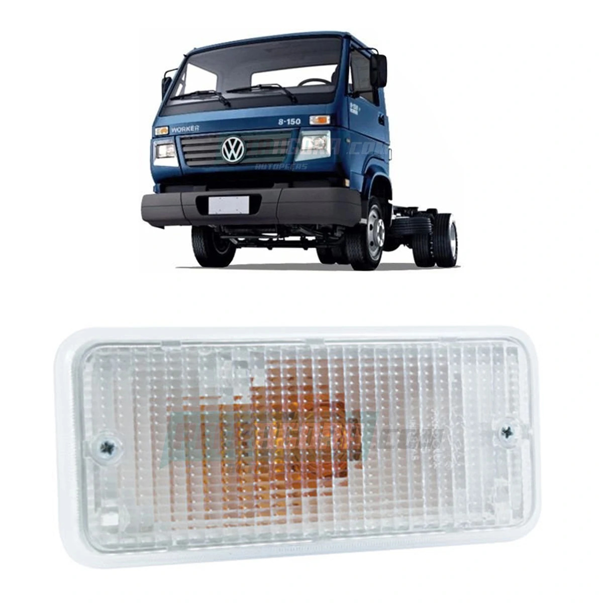 LANTERNA SETA VOLKSWAGEN FRONTAL CABINE COM CUPULA - CR  PRADOLUX PL0534 (442895