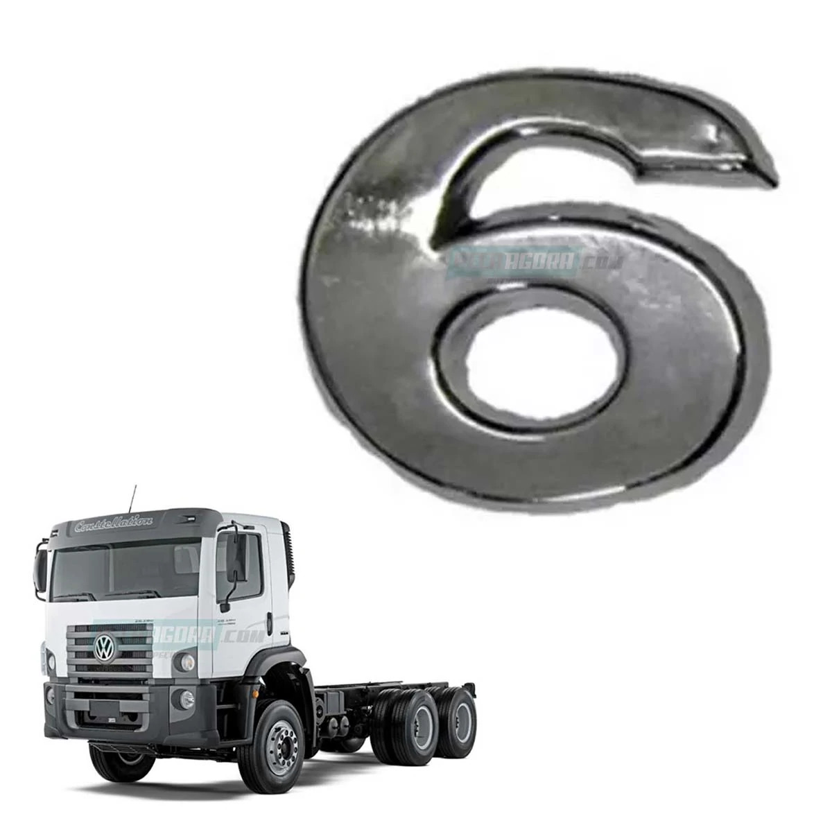 EMBLEMA NUMERO 6 ou 9 VW CONSTELLATION DELIVERY WORKER ATE 2011 VOLKSWAGEN (V210