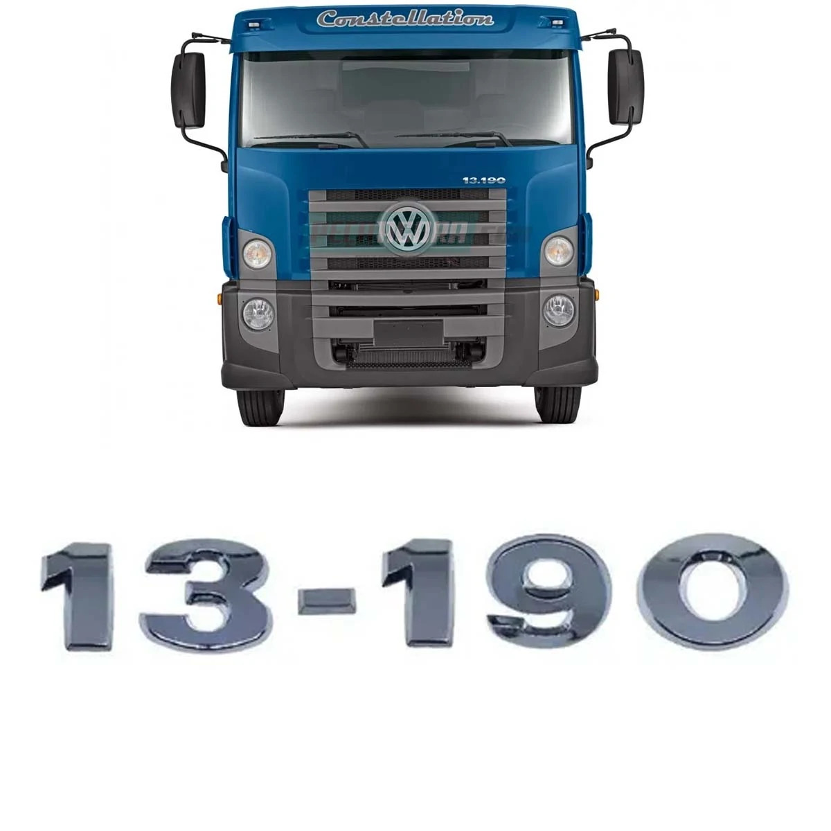 EMBLEMA 13-190 CROMADO VW CONSTELLATION VOLKSWAGEN 13-190 (K.V2100-V2101-V2103)