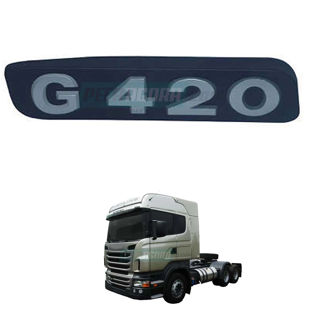 EMBLEMA PLASTICO GRADE ORIGINAL PARA SCANIA SERIE 5 ''G420'' (1788561.)