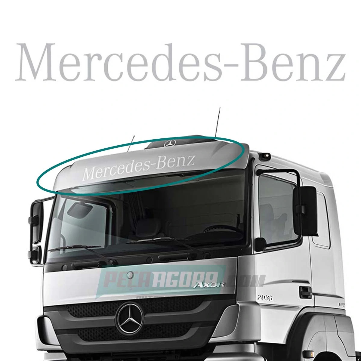 ADESIVO PRATA TAPA SOL MB AXOR ATEGO ACTROS (6938170320-PRATA)