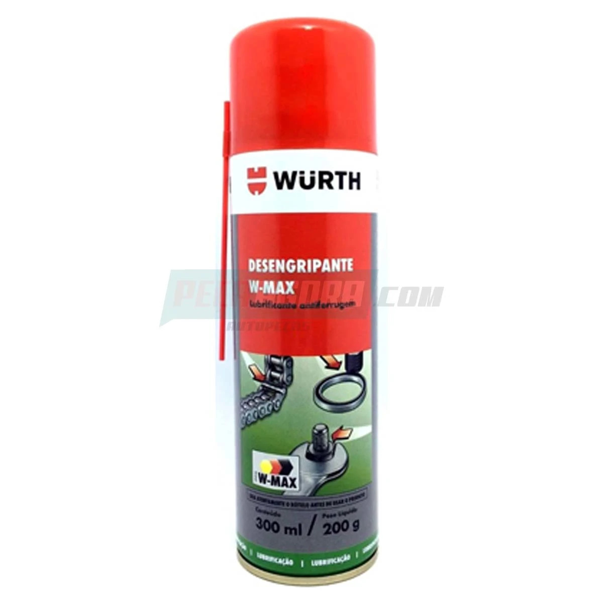 DESENGRIPANTE SPRAY 300ML WMAX WURTH DESENGRIPANTE E LUBRIFICANTE PARA PECAS MET