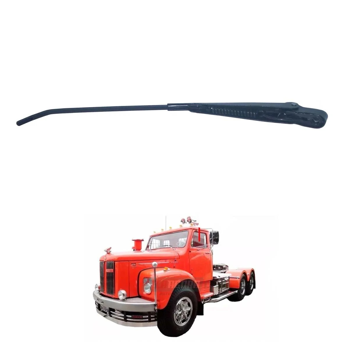 BRACO LIMPADOR PARABRISA ESQUERDO PARA SCANIA 111 JACARE 76 A 91 (530363-761E)