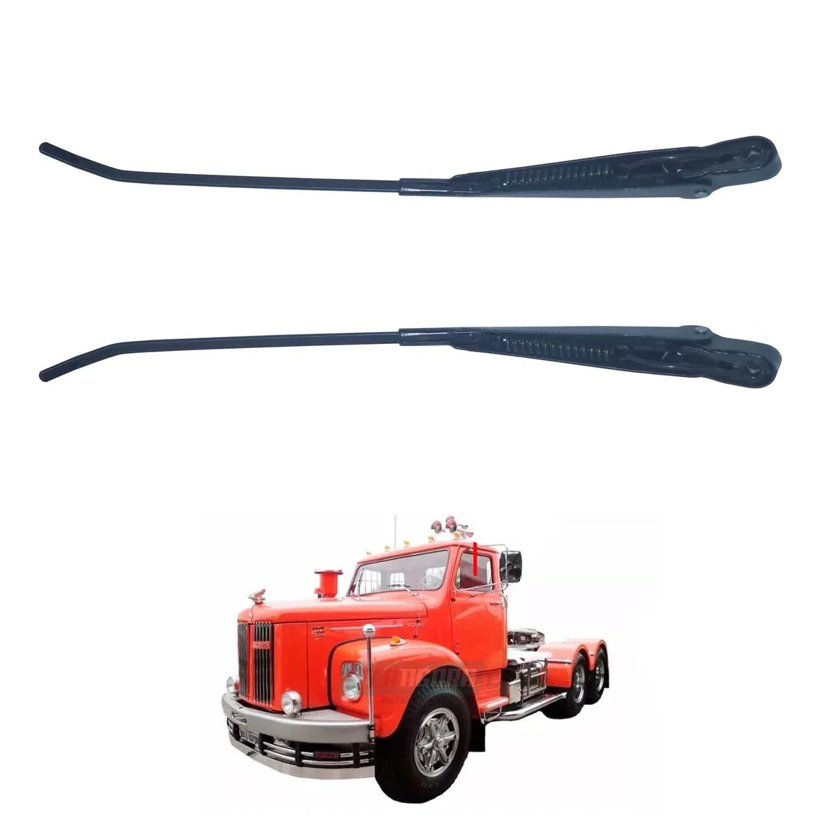 PAR BRACO LIMPADOR PARABRISA SCANIA 111 JACARE 76 A 91 (K.530364-530363-761E)