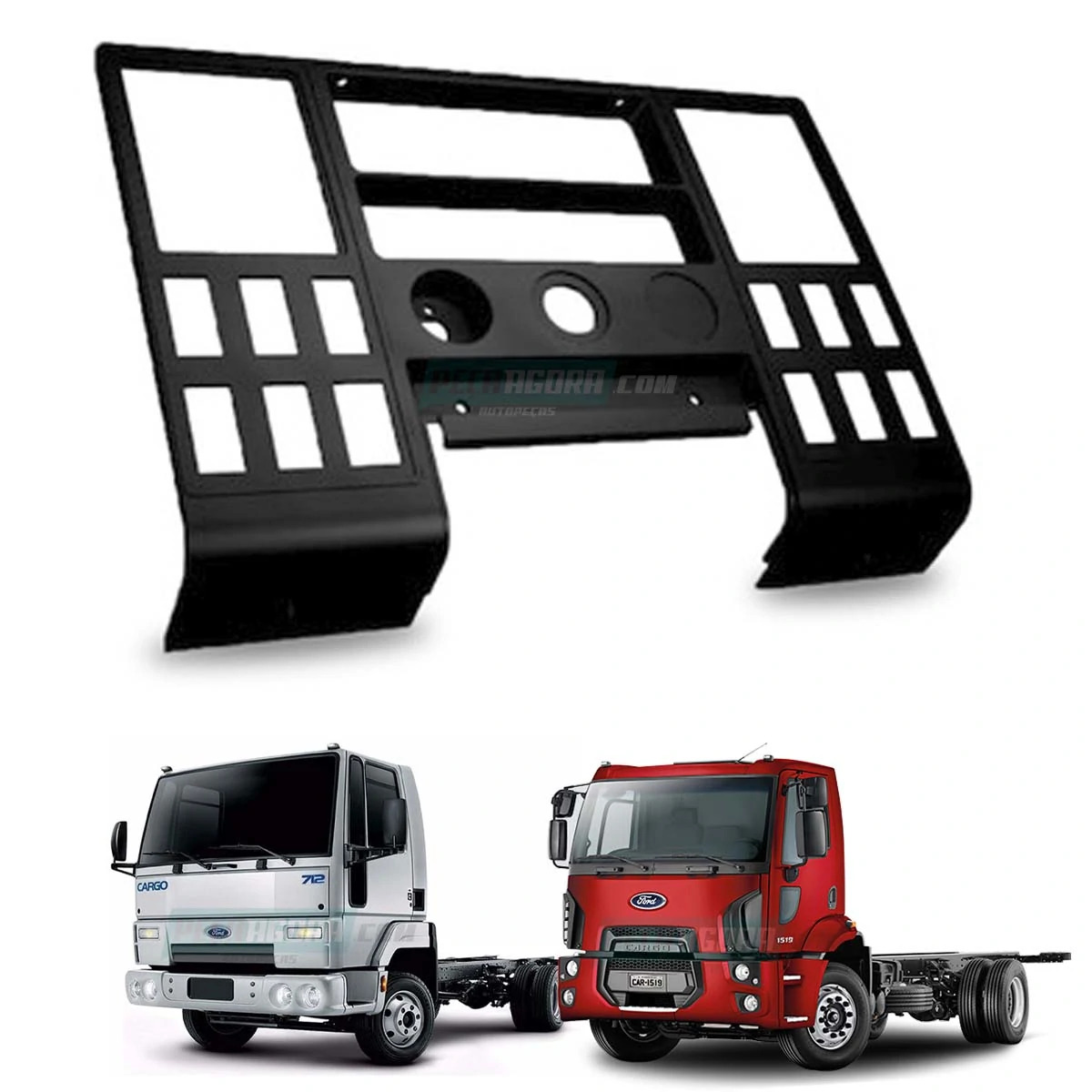 PAINEL RADIO PRETO FORD CARGO ANO 1985 A 2011 TODOS (1C4510B838AA-AP520)