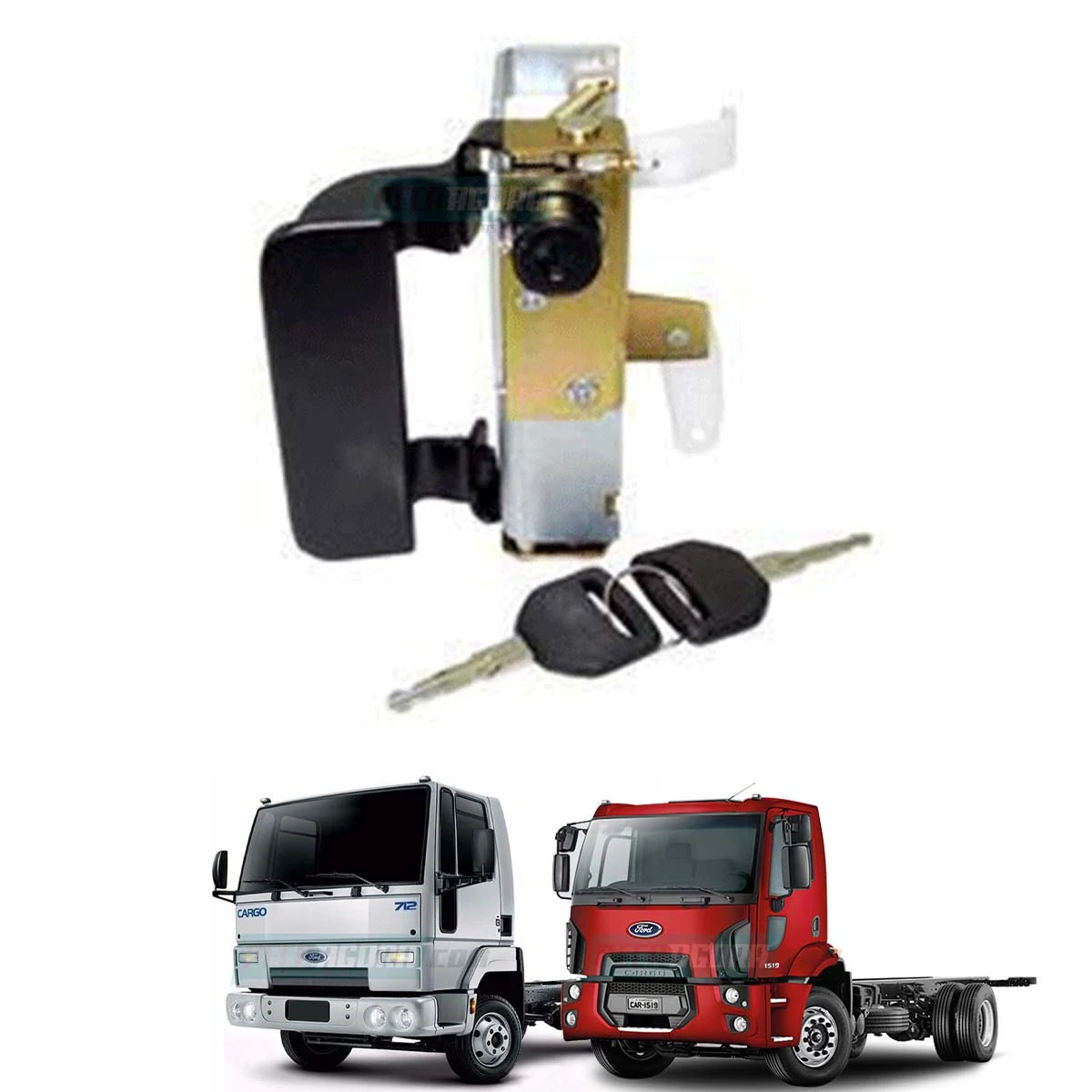 FECHADURA PORTA COMPLETA ESQUERDA FORD CARGO (86HUE21813AAA)