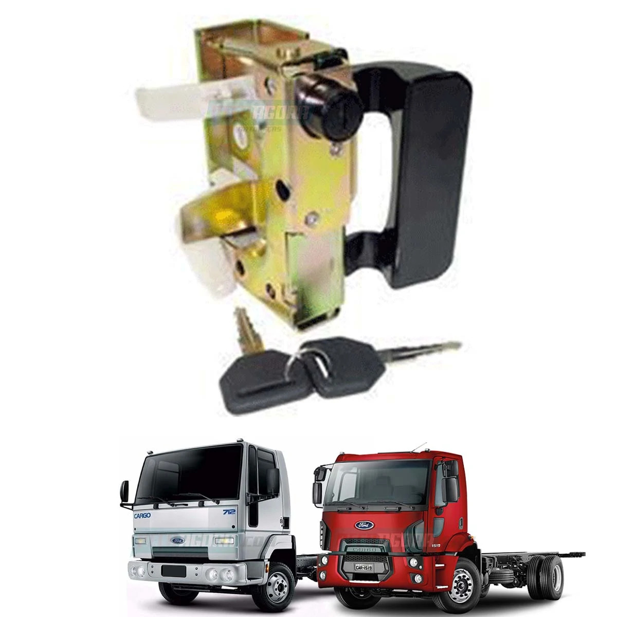 FECHADURA PORTA COMPLETA DIREITA FORD CARGO (86HUE21812AAA)