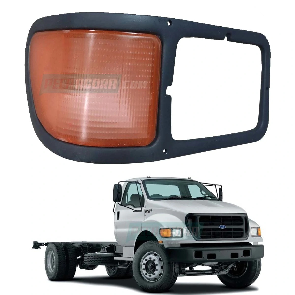  LANTERNA SETA PISCA MOLDURA BRANCA FORD F12000 F14000 F16000 98 A 2005 PITBULL 