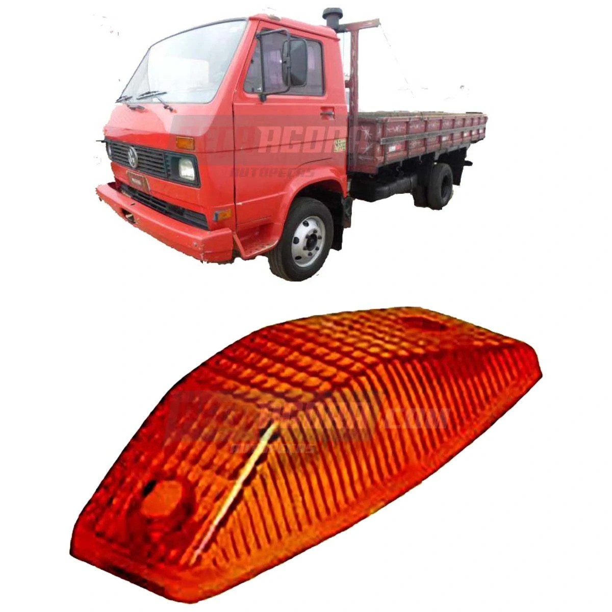 LENTE LANTERNA PISCA LATERAL AMARELA SEM RABICHO VW 790S 7110S (T00949101.)