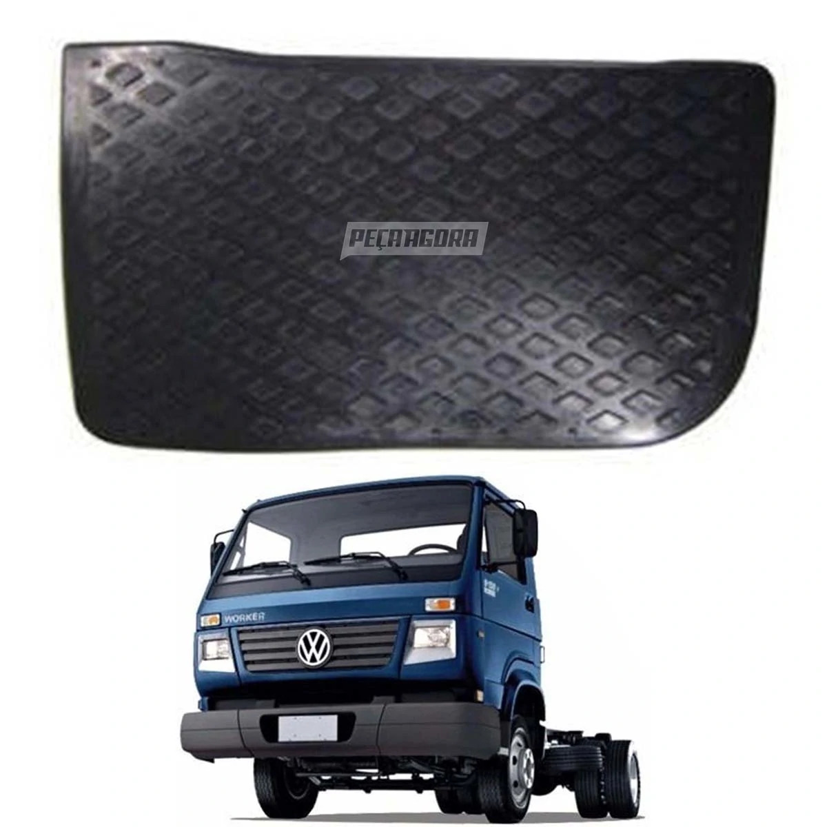 TAPETE ESTRIBO LD DIREITO PRETO VW 7100 8120 8150 (T00863736A,)