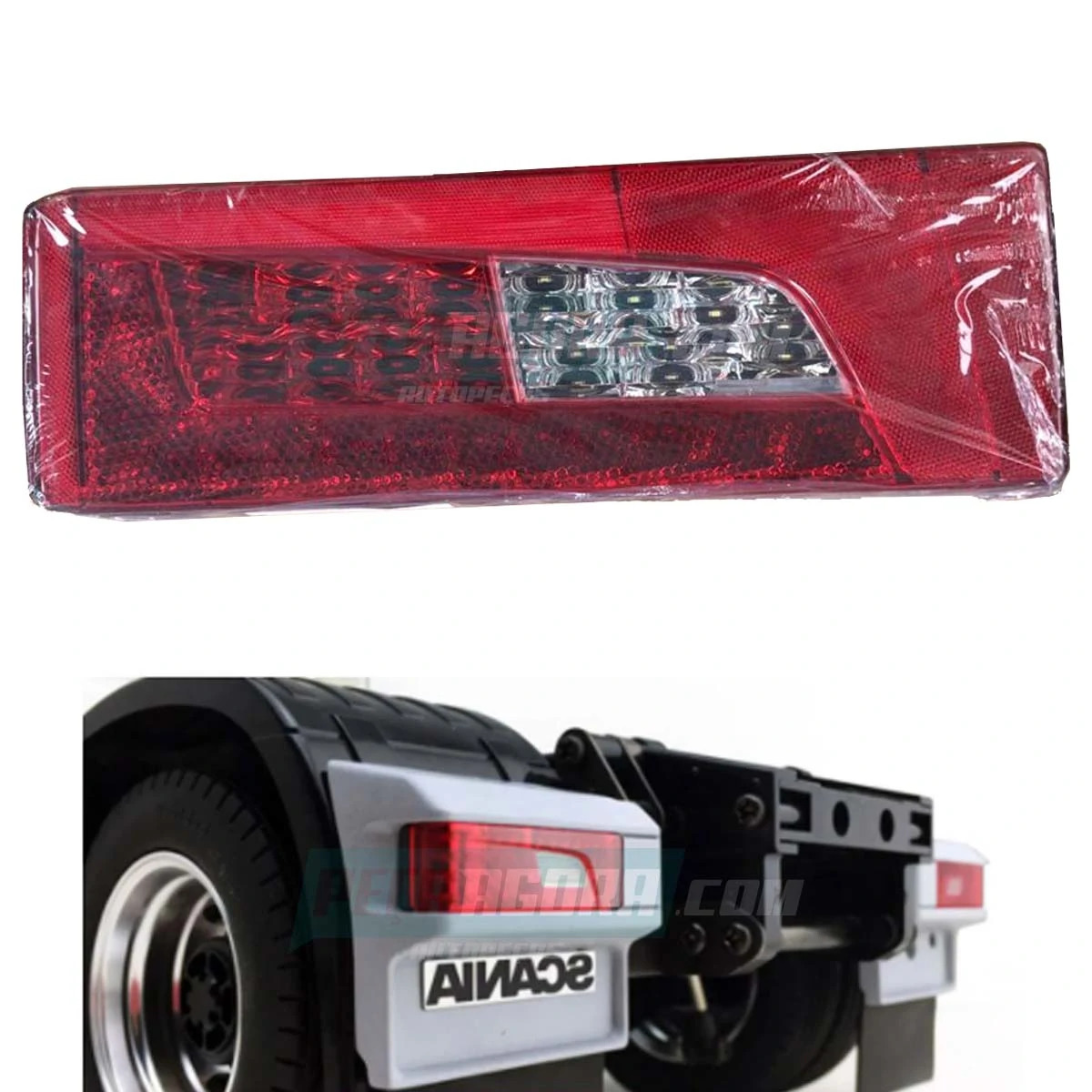 LANTERNA TRASEIRA LED ESQUERDO PARA SCANIA NTG SERIE 5 SERIE 6 STREAMLINE 2013... (2241860-1905044-L2020)