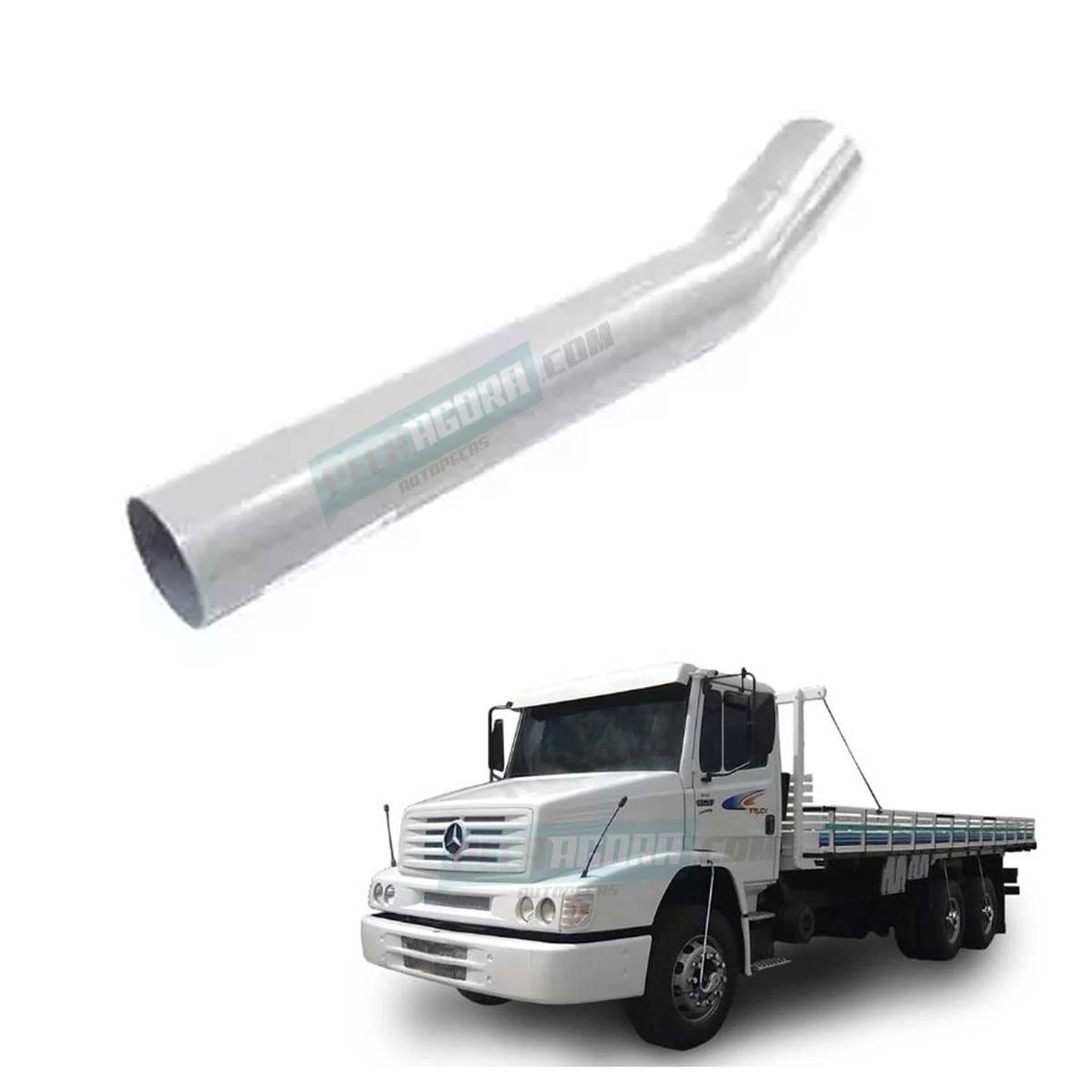 TUBO INTERMEDIARIO ESCAPAMENTO 3.1/2 MB 1620 1622 MERCEDES BENZ (6954920104-F352