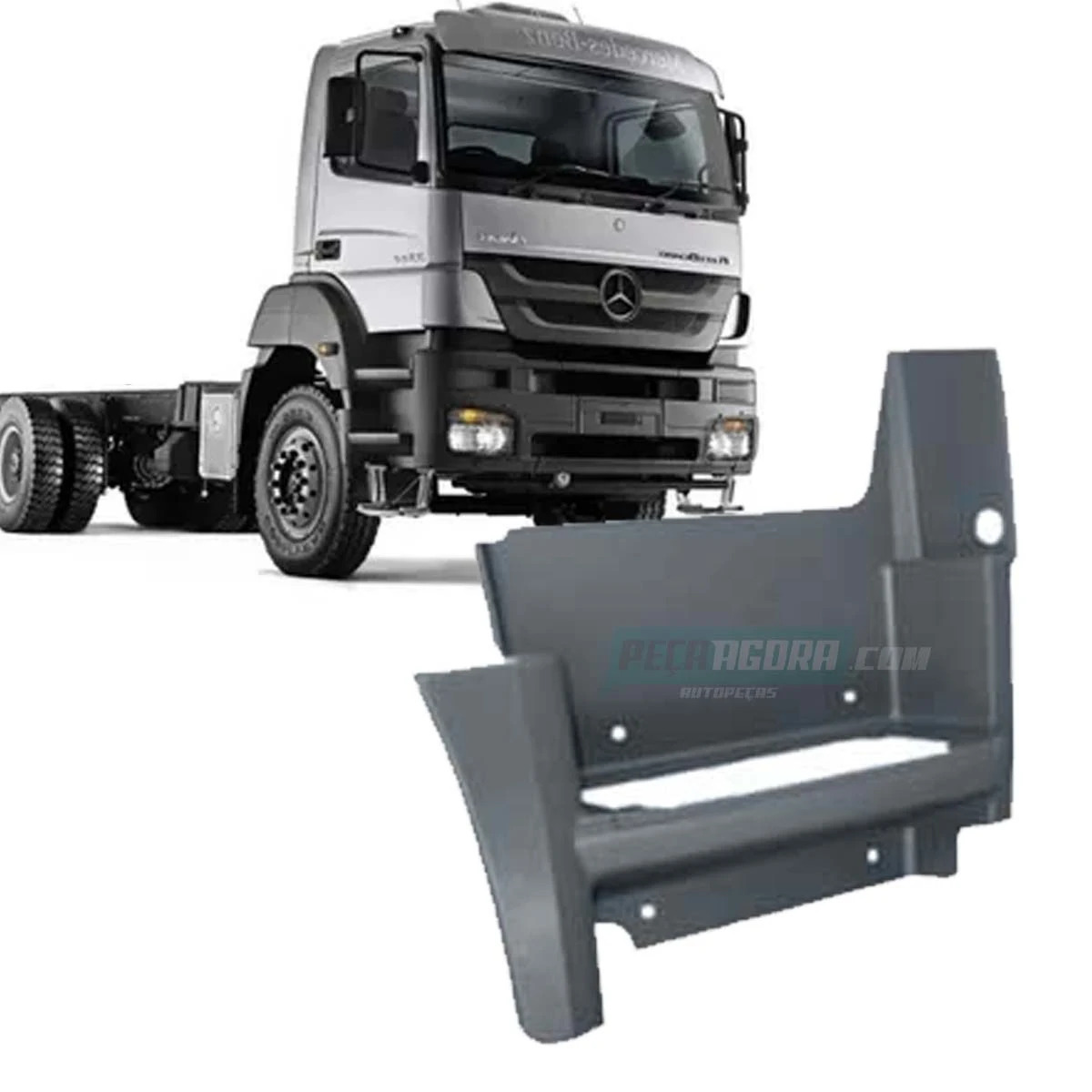 ESTRIBO LD DIREITO FIBRA MB AXOR 4140 MERCEDES BENZ (9586662601)