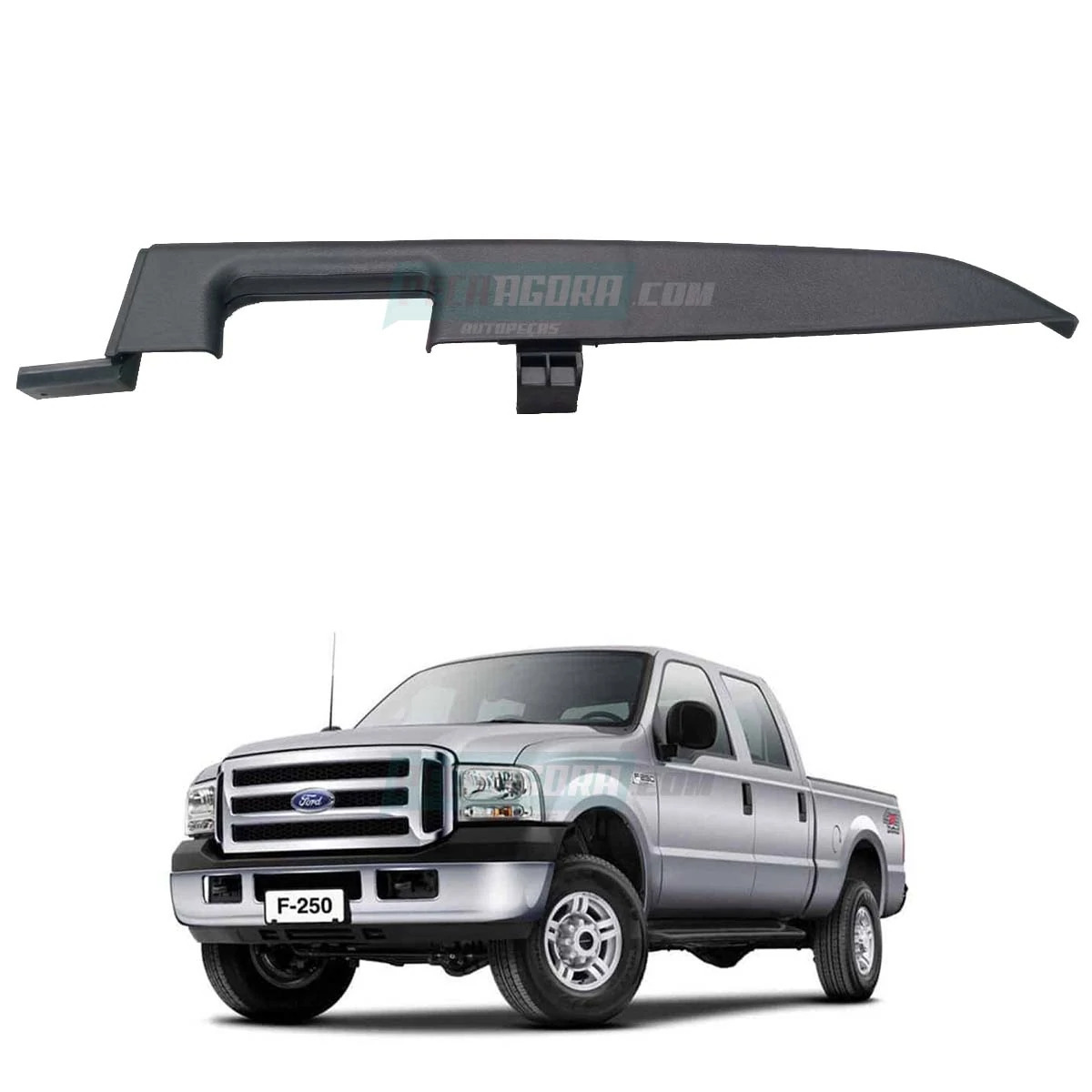 PUXADOR INTERNO PORTA LE CINZA FORD F250 F350 F4000 ESQUERDO (YC352524141BAN2B,)