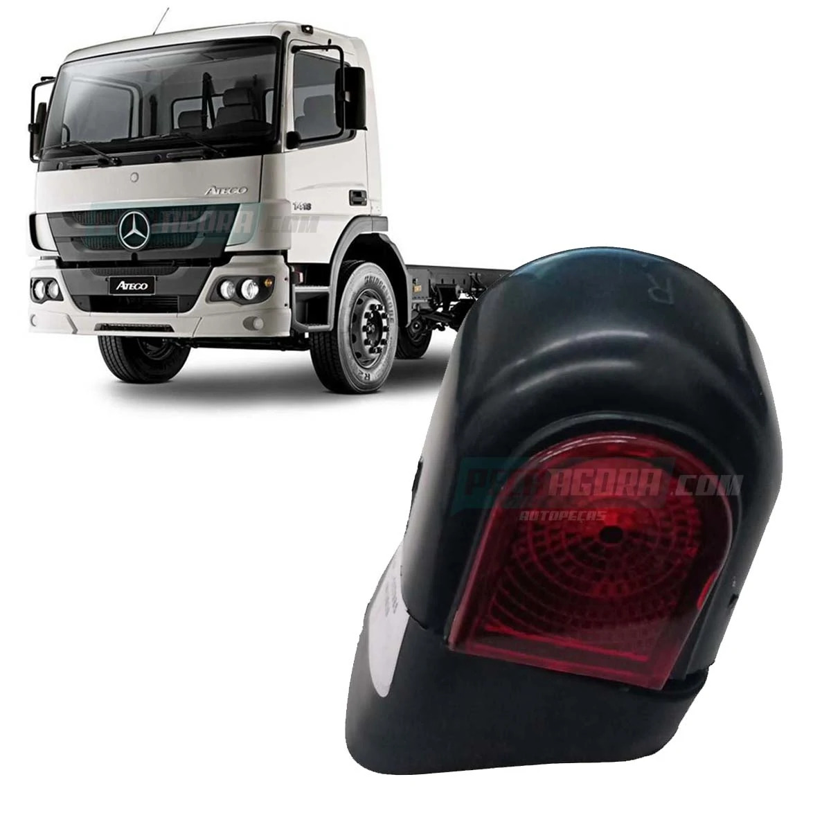 LANTERNA TETO LD CABINE EXTERNA MB 709 912 1218 1418 1618 1718 2318 2325 2418 24