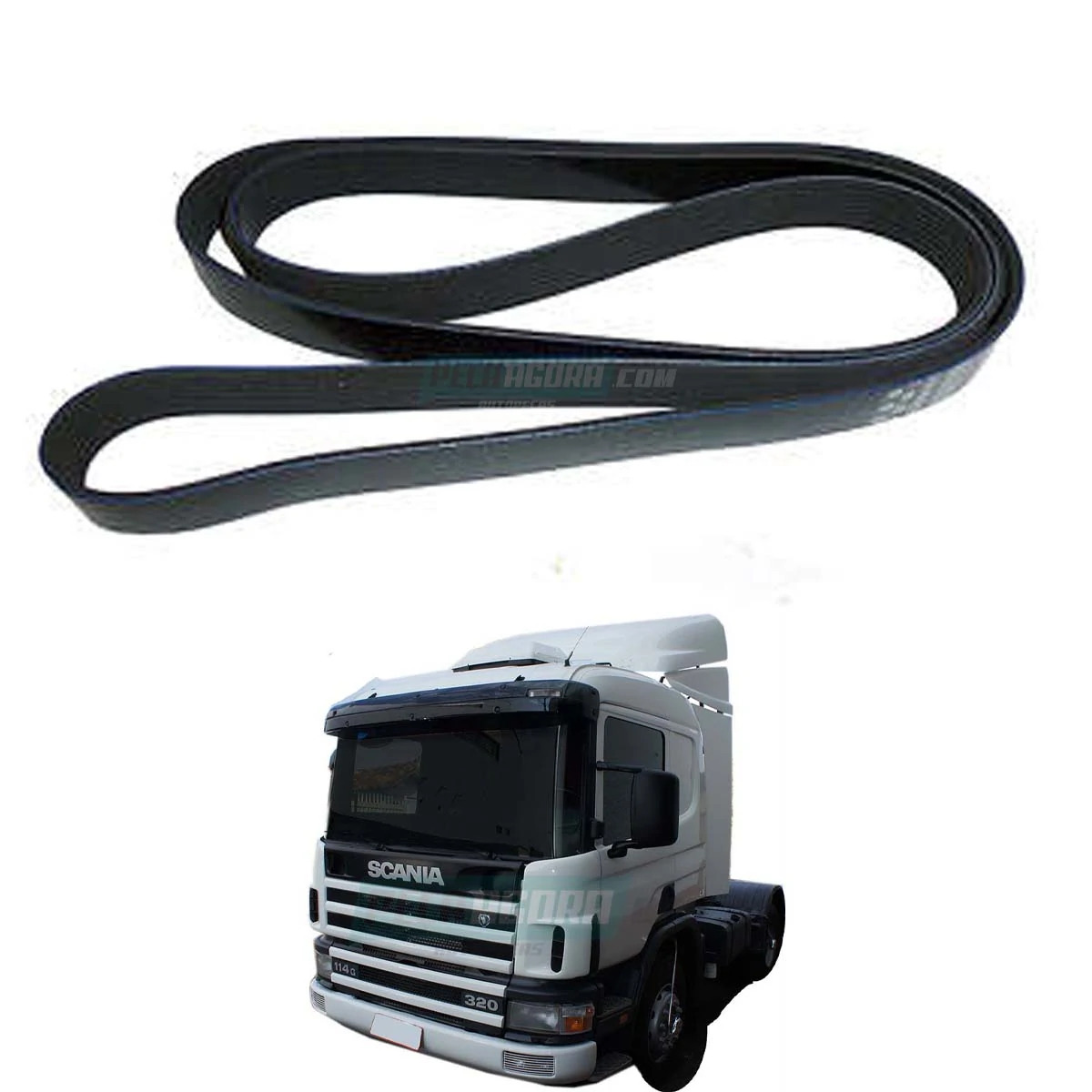 CORREIA MICRO V 8PK2155 PARA SCANIA R114 T114 T124 ANO TODOS MOTOR DSC 1107 1202