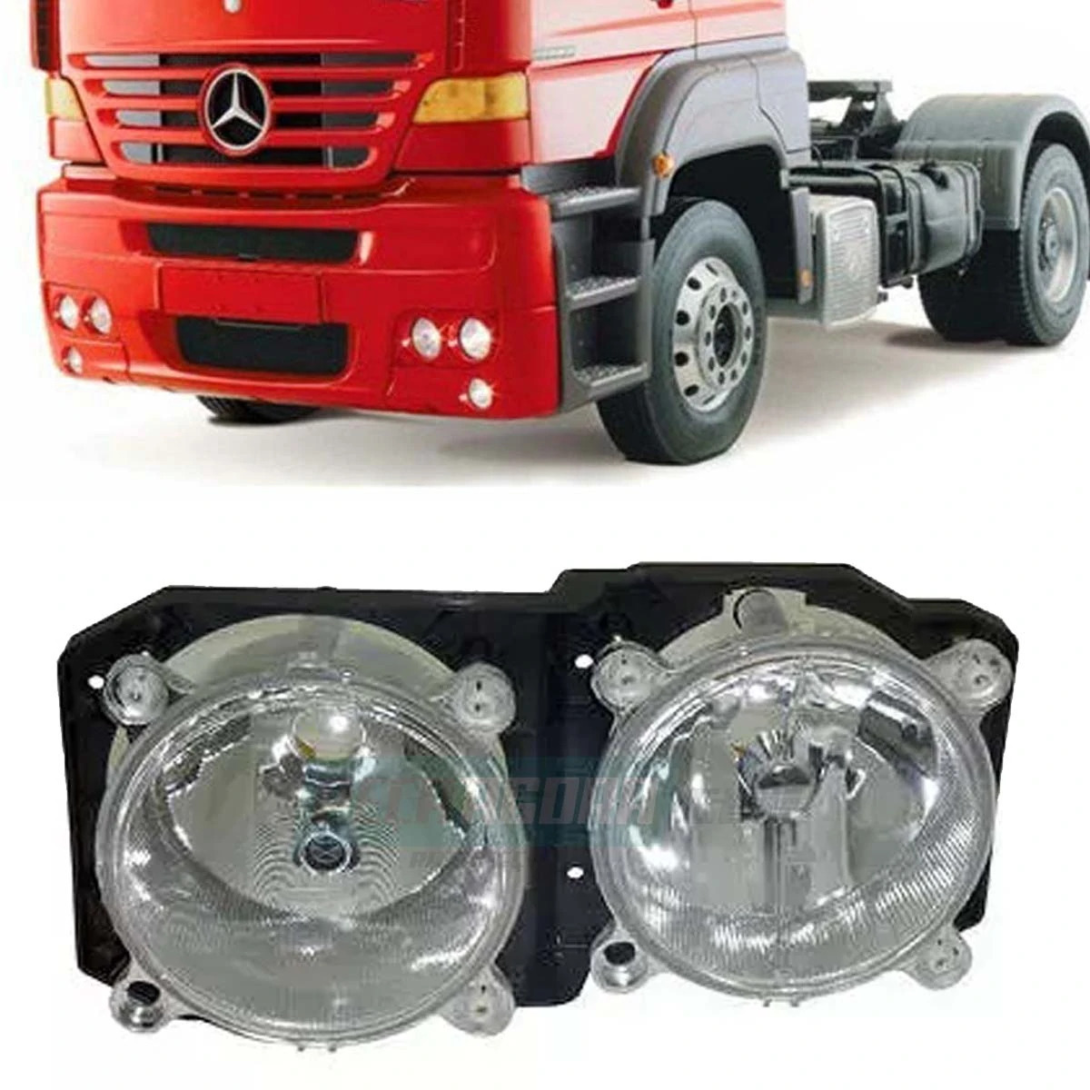 FAROL ESQUERDO MB 1938 1938S 1944 - 2003 A 2008 - DUPLO H7 (6938207761-577)