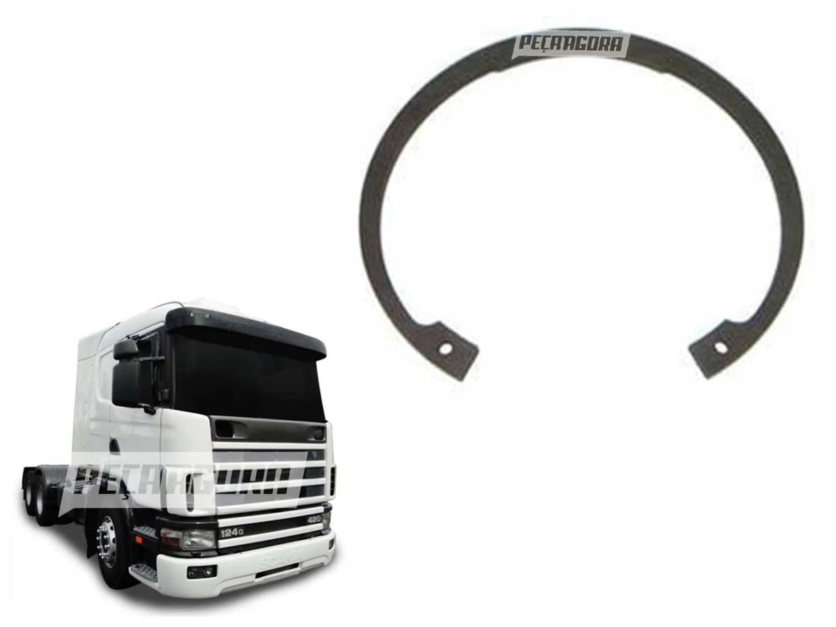 TRAVA ROLAMENTO CUBO DIANTEIRO PARA SCANIA SERIE 4 145,5X130X3,2 (1358497])