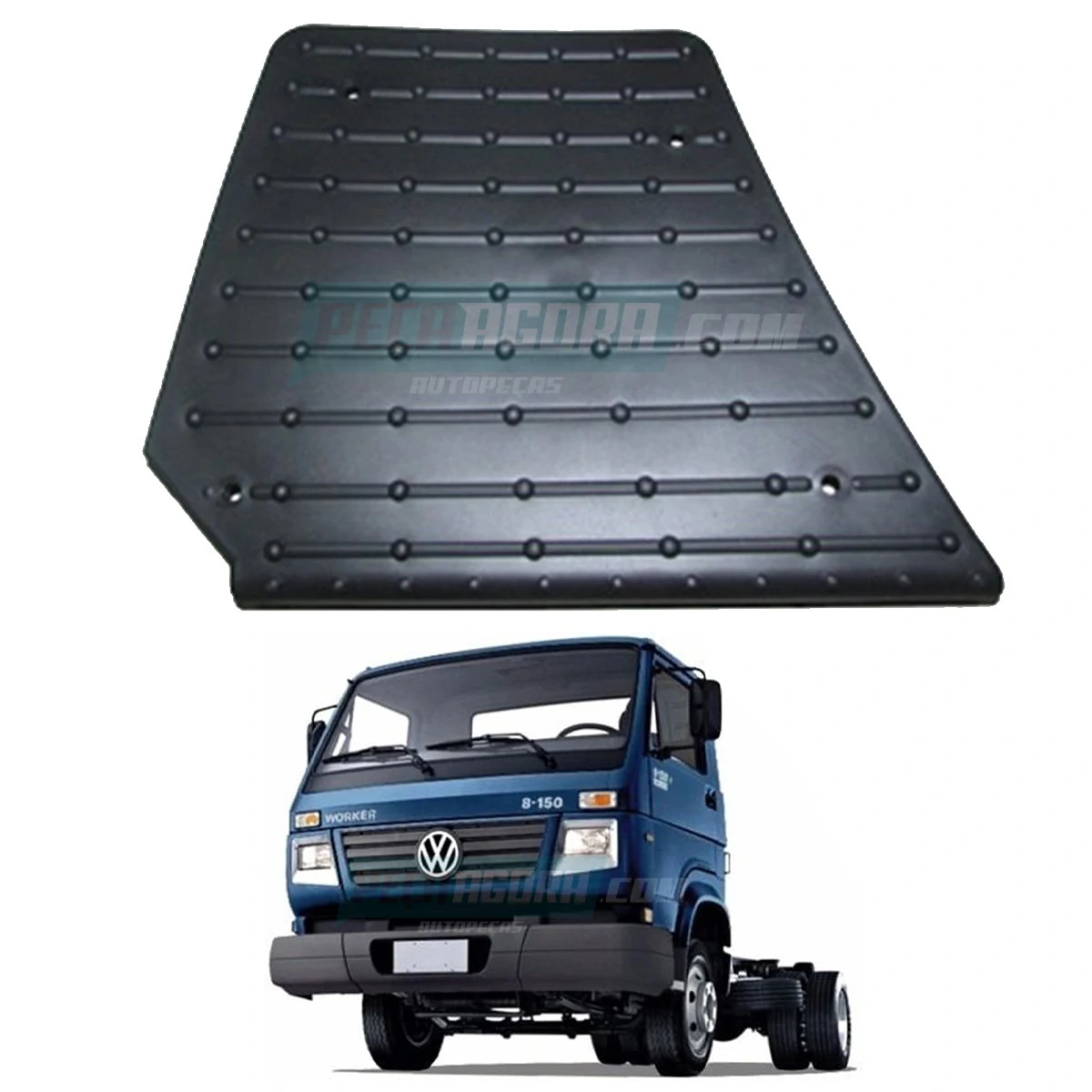 TAPETE ESTRIBO INFERIOR ESQ PRETO VW WORKER 17250E 23250E 13170E 15170E 13180E 1