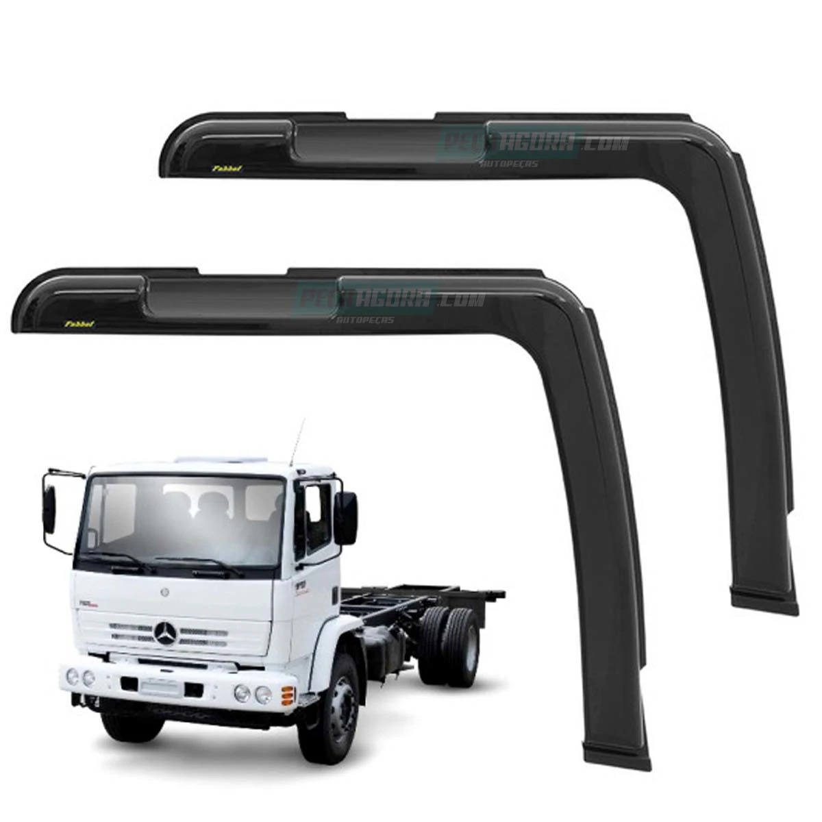 PAR CALHA CHUVA ''L'' MB ATEGO AXOR ATE ANO 2009 (191001)